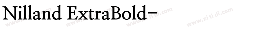 Nilland ExtraBold字体转换